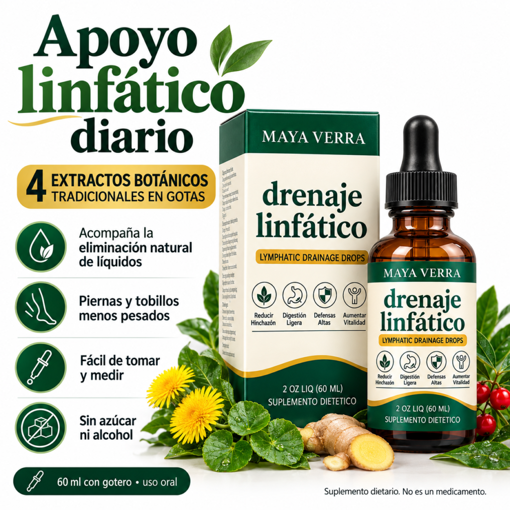 Drenaje Linfático, Fórmula Herbal 4 en 1